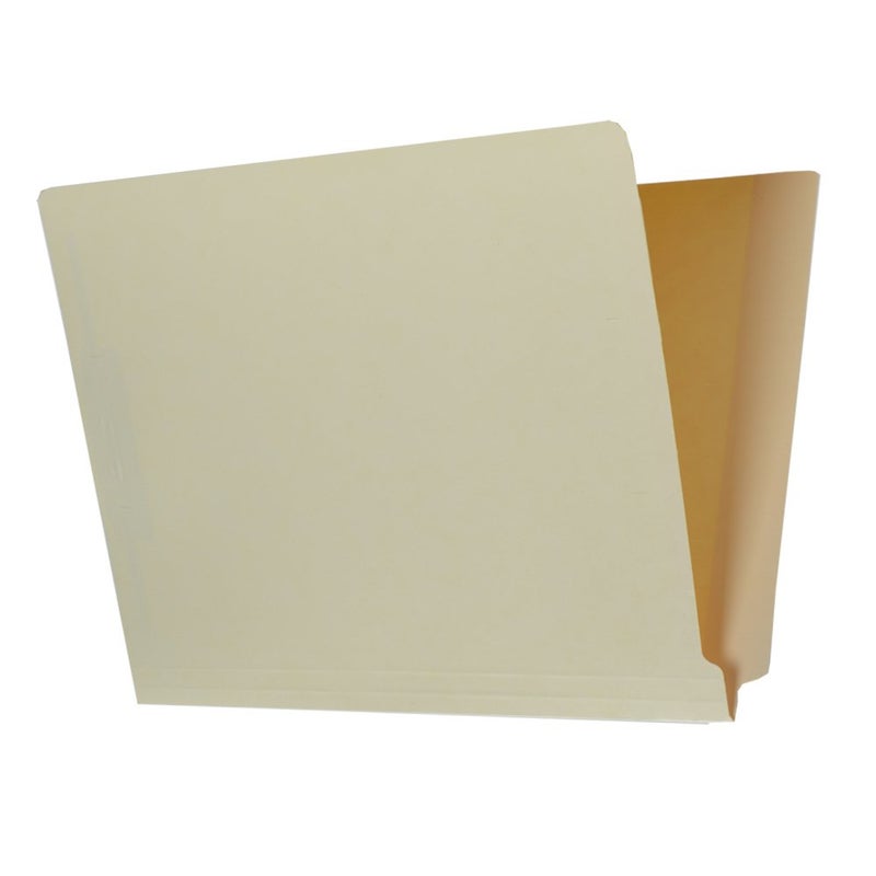 The File King Full Side Tab Manila File Folder with Fastener - Letter Size | Box of 50 | Space for Jacket Labeling | 11-Pt Fiber | Organize Papers for Shelf Filing | USA Made - Image 1